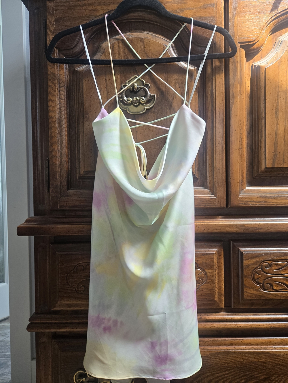 Zara Pastel Tie-Dye Slip Dress in Pink, Yellow, Mint